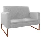 Kit Namoradeira E 02 Poltronas Bella Base De Ferro Bronze Cor