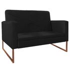 Kit Namoradeira E 02 Poltronas Bella Base De Ferro Bronze Cor