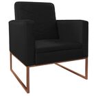 Kit Namoradeira E 02 Poltronas Bella Base De Ferro Bronze Cor