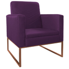 Kit Namoradeira E 02 Poltronas Bella Base De Ferro Bronze Sue