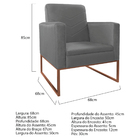 Kit Namoradeira E 02 Poltronas Bella Base De Ferro Bronze Sue