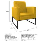 Kit Namoradeira E 02 Poltronas Bella Base De Ferro Preta Cora