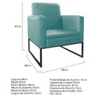 Kit Namoradeira E 02 Poltronas Bella Base De Ferro Preta Sued