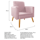 Kit Namoradeira E 02 Poltronas Bella Pés Palito Mel Corano -