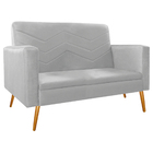 Kit Namoradeira E 02 Poltronas Bella Pés Palito Mel Corano -