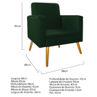 Kit Namoradeira E 02 Poltronas Bella Pés Palito Mel Suede - D