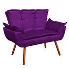 Kit Namoradeira E 02 Poltronas Opala Acetinado Pés Palito Cas