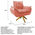 Kit Namoradeira E 02 Poltronas Opala Base Giratória De Madeir