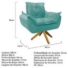 Kit Namoradeira E 02 Poltronas Opala Base Giratória De Madeir