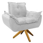 Kit Namoradeira E 02 Poltronas Opala Base Giratória De Madeir