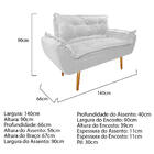 Kit Namoradeira E 02 Poltronas Opala Palito Corano - Amarena