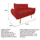 Kit Namoradeira E 02 Poltronas Opala Palito Corano - Amarena