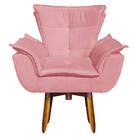 Kit Namoradeira E 02 Poltronas Opala Suede Base Giratória Pés