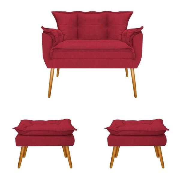 Kit Namoradeira E 02 Puff Vermelho