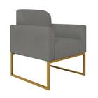 Kit Namoradeira E 1 Poltrona Decorativa Base Industrial Doura