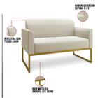 Kit Namoradeira E 1 Poltrona Decorativa Base Industrial Doura