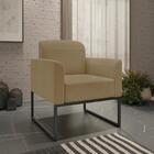 Kit Namoradeira E 1 Poltrona Decorativa Base Industrial Preta