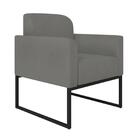 Kit Namoradeira E 1 Poltrona Decorativa Base Industrial Preta