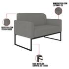 Kit Namoradeira E 1 Poltrona Decorativa Base Industrial Preta