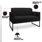 Kit Namoradeira E 1 Poltrona Decorativa Base Industrial Preta