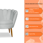 Kit Namoradeira E 1 Poltrona Pétala Decorativa Veludo Cinza -