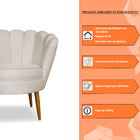 Kit Namoradeira E 1 Poltrona Pétala Decorativa Veludo - Monta