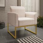 Kit Namoradeira E 2 Poltronas Decorativas Base Industrial Dou