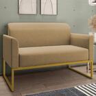 Kit Namoradeira E 2 Poltronas Decorativas Base Industrial Dou