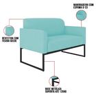 Kit Namoradeira E 2 Poltronas Decorativas Base Industrial Pre