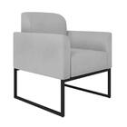 Kit Namoradeira E 2 Poltronas Decorativas Base Industrial Pre