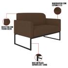 Kit Namoradeira E 2 Poltronas Decorativas Base Industrial Pre