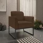 Kit Namoradeira E 2 Poltronas Decorativas Base Industrial Pre