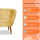 Kit Namoradeira E 2 Poltronas Pétala Decorativa Veludo - Mont