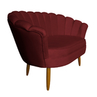 Kit Namoradeira E 2 Poltronas Pétala Decorativa Veludo - Mont