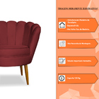 Kit Namoradeira E 2 Poltronas Pétala Decorativa Veludo - Mont