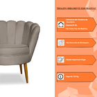 Kit Namoradeira E 2 Poltronas Pétala Decorativa Veludo - Mont