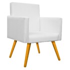 Kit Namoradeira E Poltrona Beatriz Palito Mel Corano Branco -