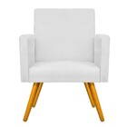 Kit Namoradeira E Poltrona Beatriz Palito Mel Suede Branco -