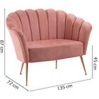 Kit Namoradeira E Poltrona Decorativa 7050x7049 Veludo Dmobil