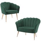 Kit Namoradeira E Poltrona Decorativa 7050x7049 Veludo Dmobil