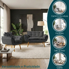 Kit Namoradeira E Poltrona Decorativa Para Sala Recepção Mani