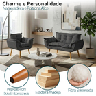 Kit Namoradeira E Poltrona Decorativa Para Sala Recepção Mani