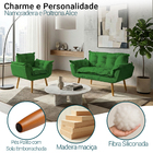 Kit Namoradeira E Poltrona Decorativa Para Sala Recepção Mani