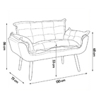 Kit Namoradeira E Poltrona Decorativa Para Sala Recepção Mani