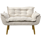 Kit Namoradeira E Poltrona Decorativa Para Sala Recepção Mani