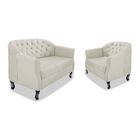 Kit Namoradeira E Poltrona Julia A02 Suede - Amarena Móveis -