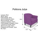 Kit Namoradeira E Poltrona Julia A02 Suede - Amarena Móveis -