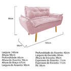 Kit Namoradeira E Poltrona Opala Palito Corano - Amarena Móve