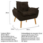 Kit Namoradeira E Poltrona Opala Palito Corano - Amarena Móve