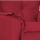 Kit Namoradeira E Puff Opala Palito Mel Suede Vermelho - Sts